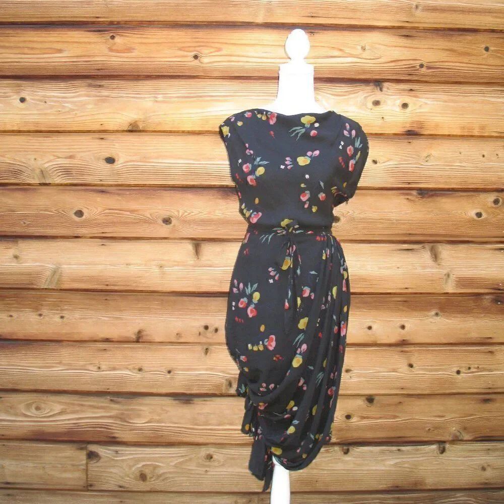 Phillip Lim 3.1 Floral Silk Asymmetrical Hem Dress